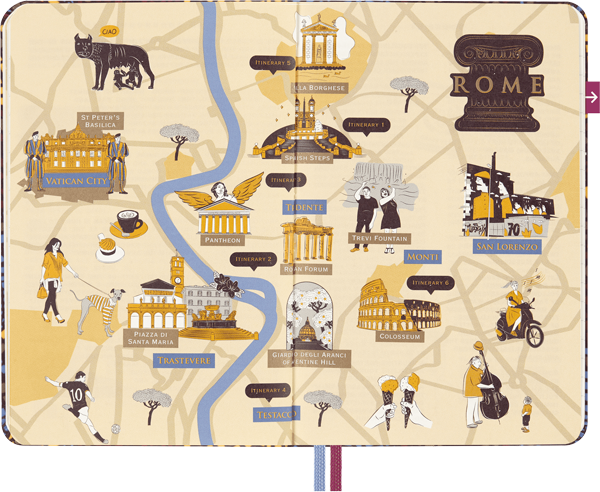 Cuaderno guía de viaje Roma LUXE x Moleskine