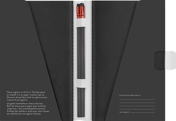 Set dibujo. 2 lápices blandos Blackwing + 2 cahier - Large - Negro - Lisa