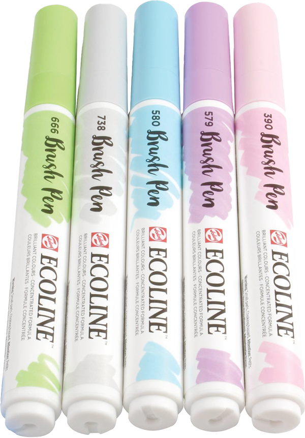 Marcadores Acuarela Ecoline Set 5 Pasteles