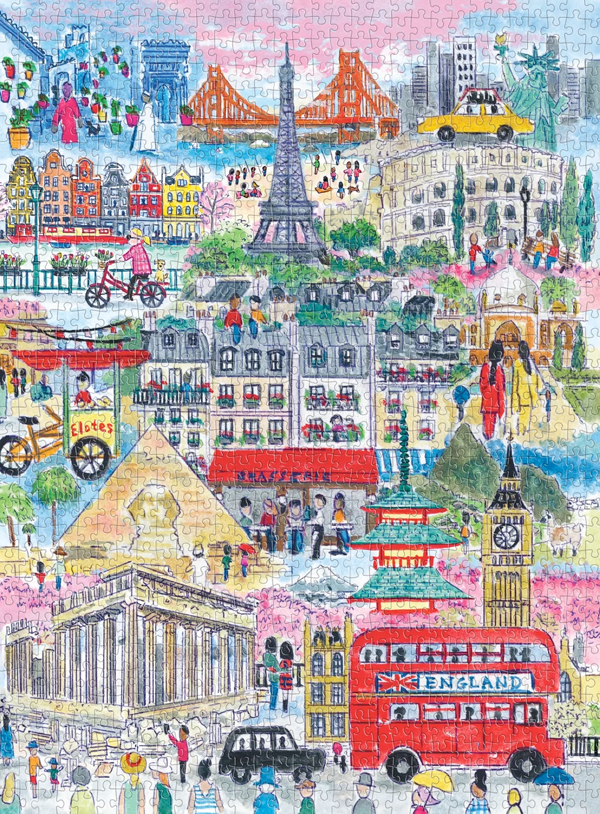 Puzzle Michael Storrings Cities Around the World (1000 piezas)