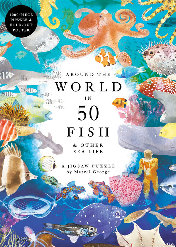 Puzzle Around the World in 50 Fish (1000 piezas)