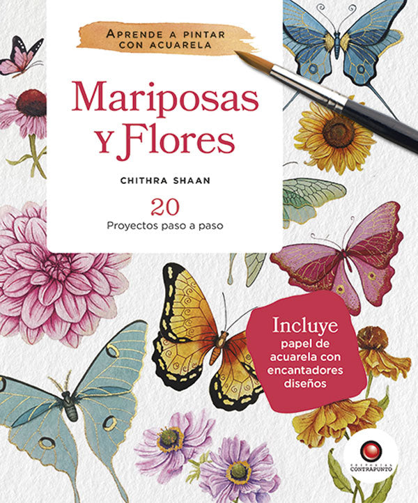 Mariposas y flores. Aprende a pintar con acuarela