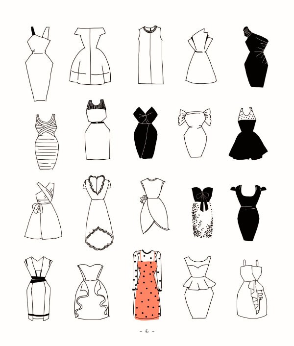 20 formas de dibujar un vestido
