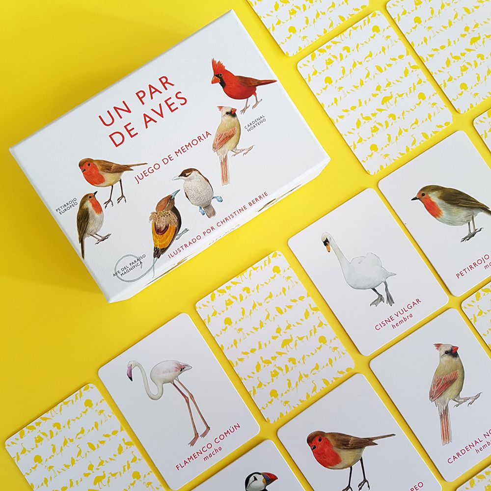 Un par de aves. Juego de memoria