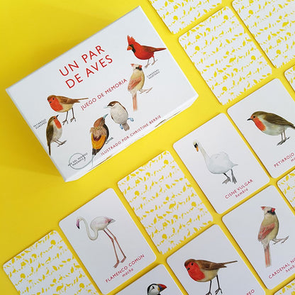 Un par de aves. Juego de memoria