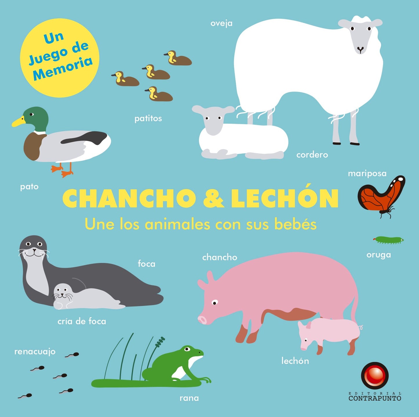 Chancho & lechón. Une los animales  con sus bebés