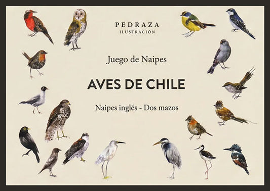Juego de naipes aves de Chile