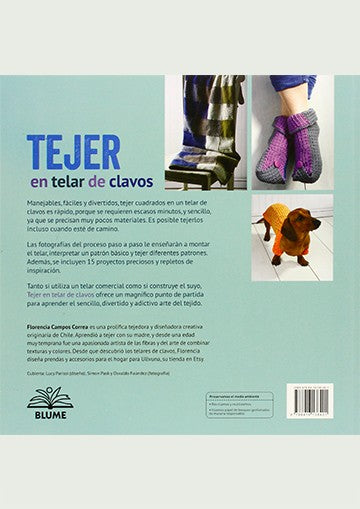 Tejer en telar de clavos