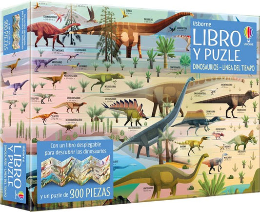 Dinosaurios. Línea del tiempo. Libro y puzle (300 piezas)