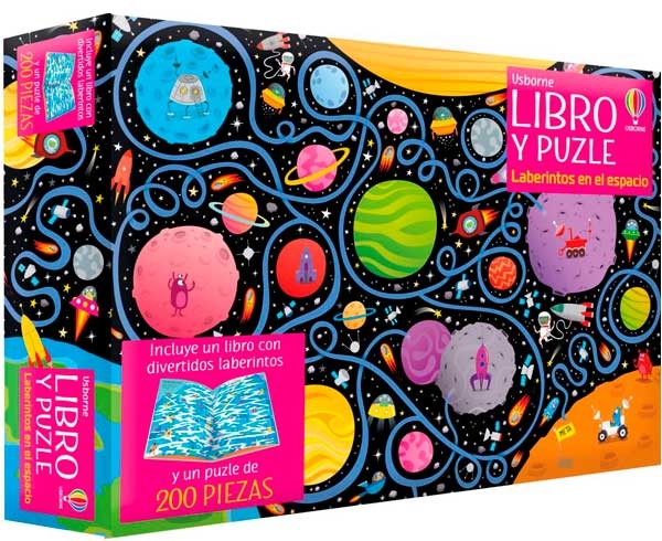 Laberintos en el espacio. Libro y puzle (200 piezas)