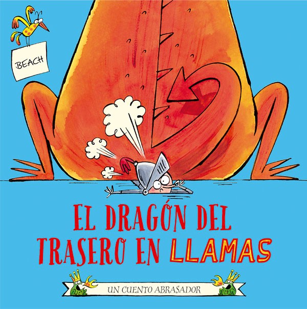 El dragón del trasero en llamas