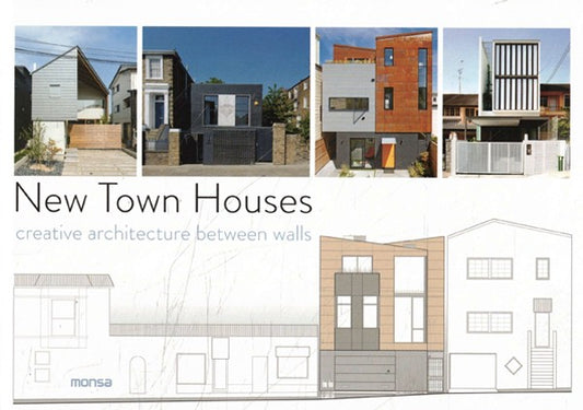 New town houses. Creative architecture between walls