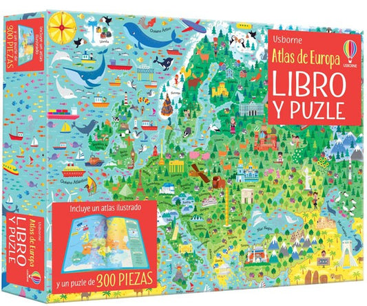 Atlas de Europa. Libro y puzle (300 piezas)