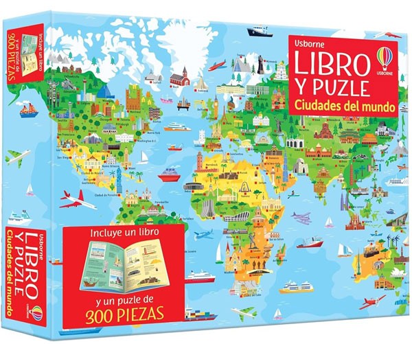 Ciudades del mundo. Libro y puzle (300 piezas)