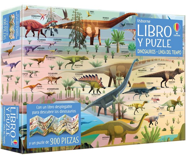 Dinosaurios. Línea del tiempo. Libro y puzle (300 piezas)