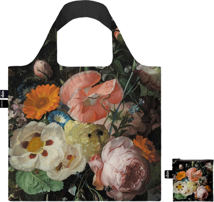 Bolsa Rachel Ruysch. Still Life with Flowers on a Marble Tabletop