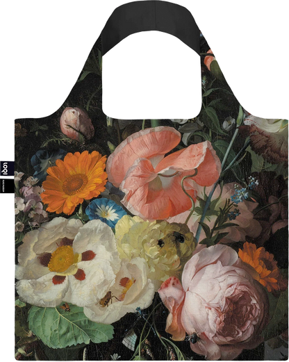 Bolsa Rachel Ruysch. Still Life with Flowers on a Marble Tabletop