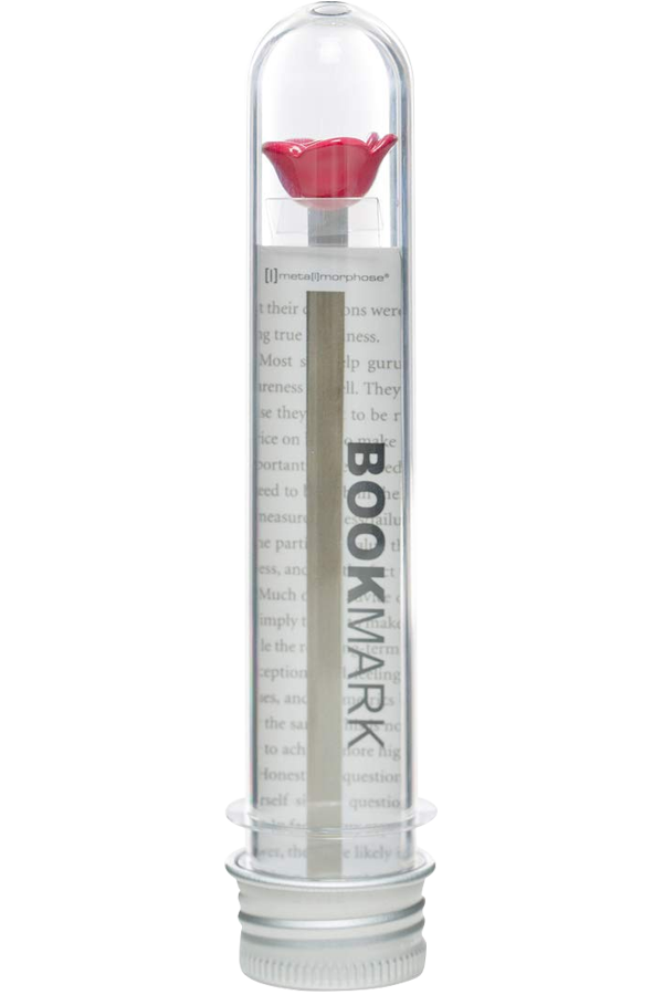 Marcapaginas Rosa roja Metalmorphose