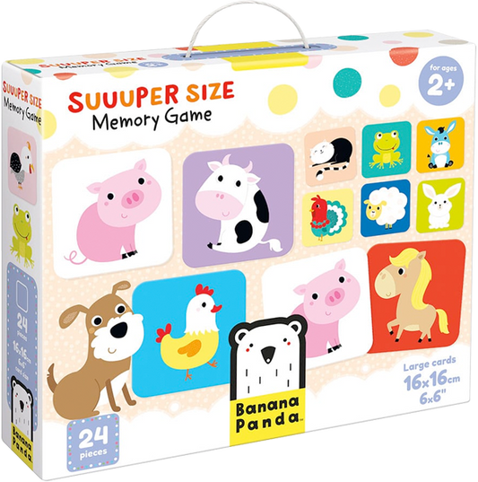 Juego de memoria Suuuper Size (12 pares) 2+