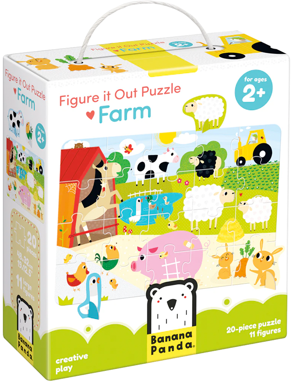 Puzzle Figure it Out Farm (20 piezas, 11 figuras cartón) 2+