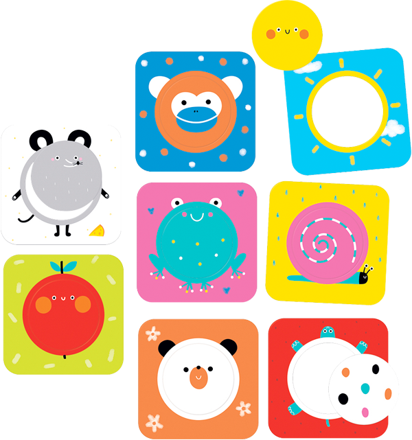 Puzzle Discovering Circles (16 piezas, 8 puzzles) 1+