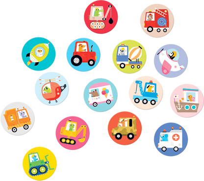 Juego de memoria Vehicles (15 pares) 2+