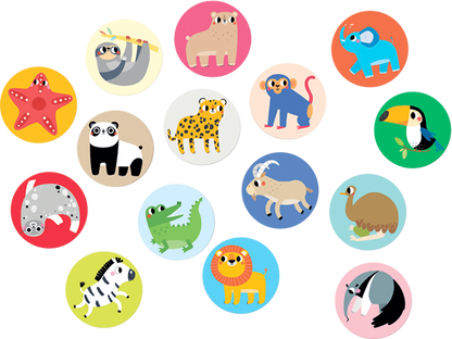 Juego de memoria Wild animals (15 pares) 2+