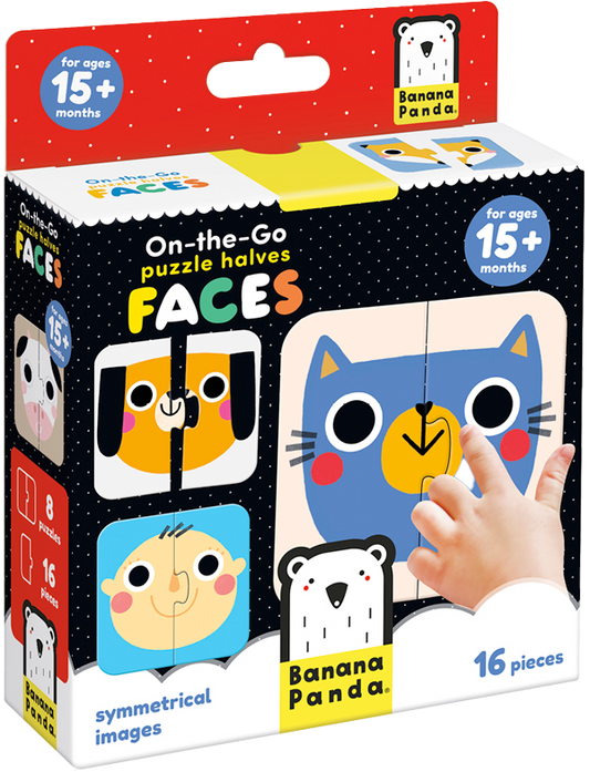 Puzzle Halves Faces (16 piezas, 8 puzzles) 15M+