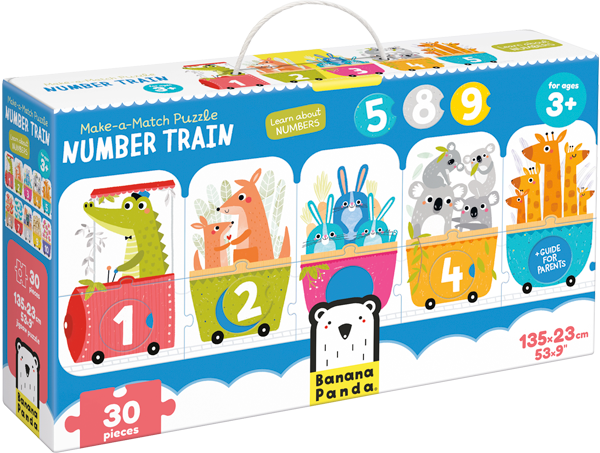 Puzzle Make-a-Match Number Train (30 piezas) 3+