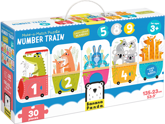 Puzzle Make-a-Match Number Train (30 piezas) 3+