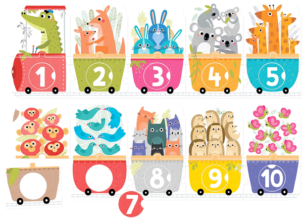 Puzzle Make-a-Match Number Train (30 piezas) 3+