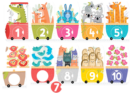 Puzzle Make-a-Match Number Train (30 piezas) 3+