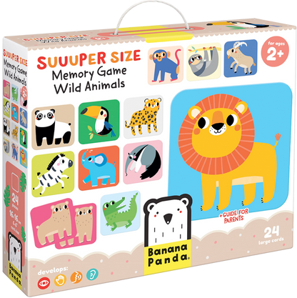 Juego de memoria Suuuper Size Wild Animals (12 pares) 2+