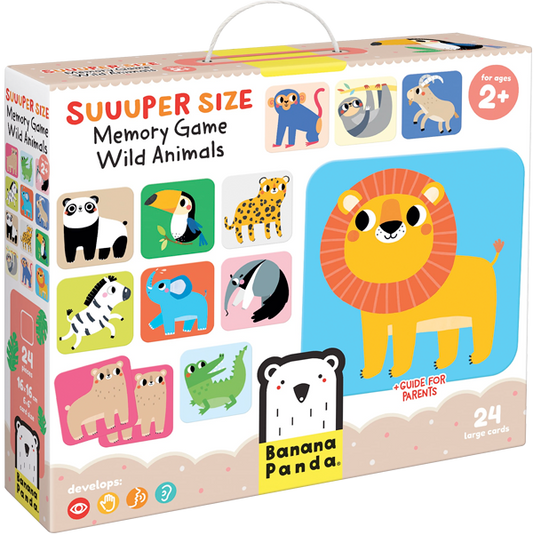Juego de memoria Suuuper Size Wild Animals (12 pares) 2+