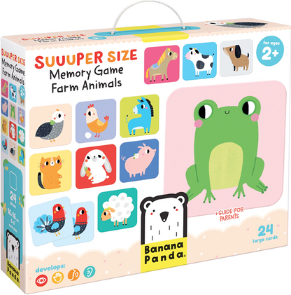 Juego de memoria Suuuper Size Farm Animals (12 pares) 2+