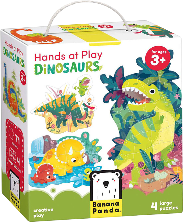 Puzzle manos a la obra: Dinosaurios (71 piezas, 4 puzzles) 3+