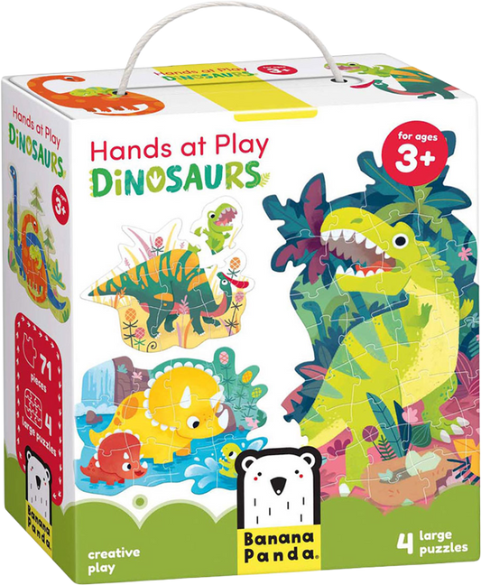 Puzzle manos a la obra: Dinosaurios (71 piezas, 4 puzzles) 3+