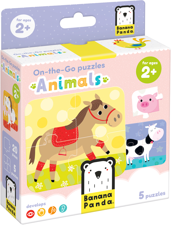 Puzzle Animals (20 piezas, 5 puzzles) 2+