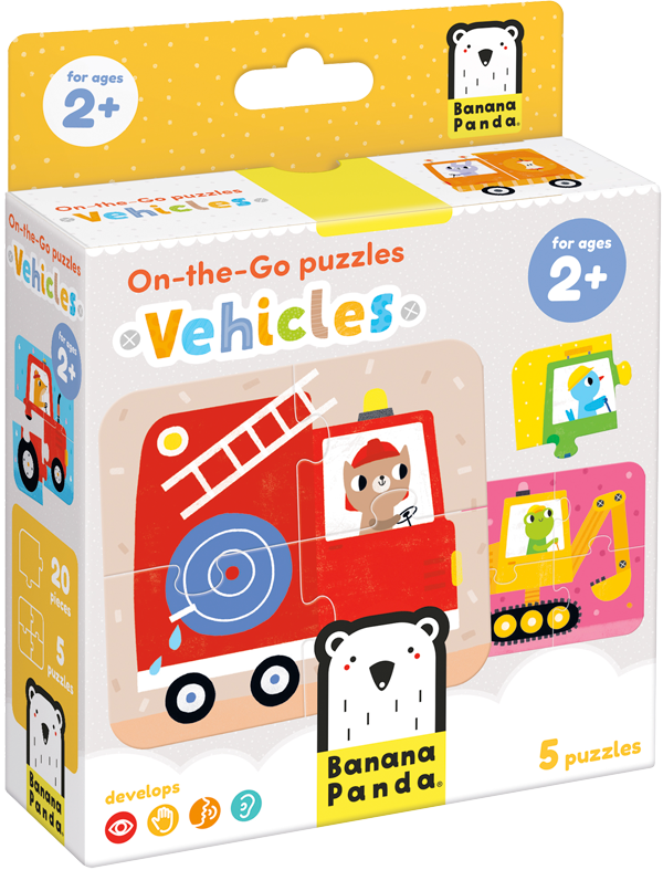 Puzzle Vehicles (20 piezas, 5 puzzles) 2+