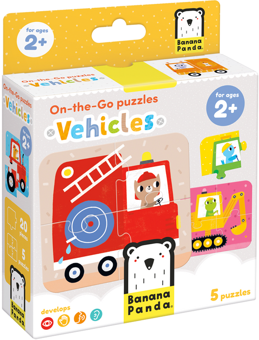 Puzzle Vehicles (20 piezas, 5 puzzles) 2+
