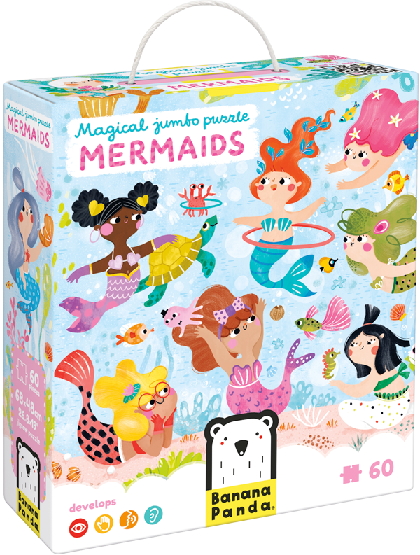 Puzzle Magical Jumbo Mermaids (60 piezas) 4+