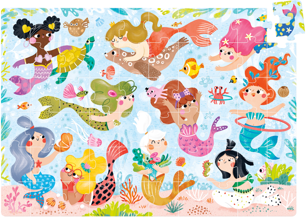 Puzzle Magical Jumbo Mermaids (60 piezas) 4+