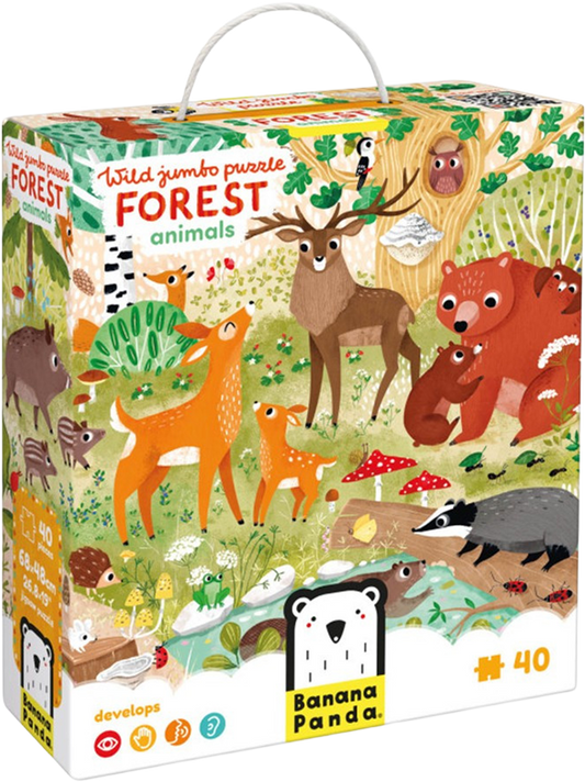 Puzzle wild jumbo: Animales del bosque (40 piezas) 3+