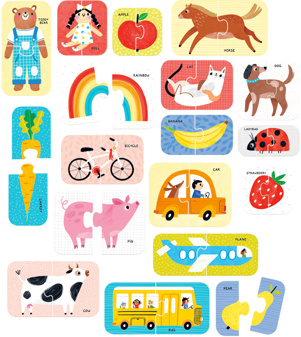 Puzzle Pairs First Words (36 piezas, 18 puzzles) 15M+