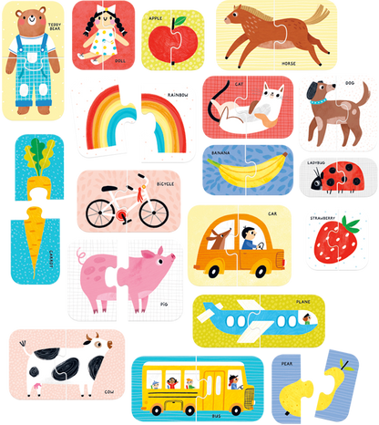 Puzzle Pairs First Words (36 piezas, 18 puzzles) 15M+