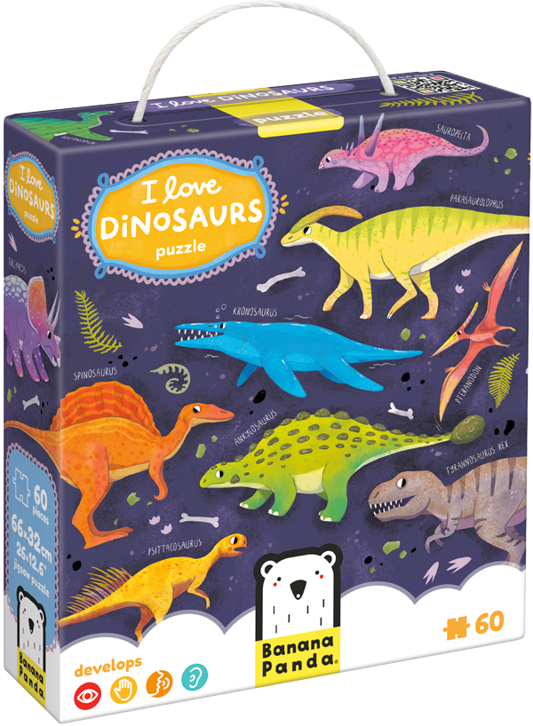 Puzzle I love Dinosaurs (60 piezas) 4+