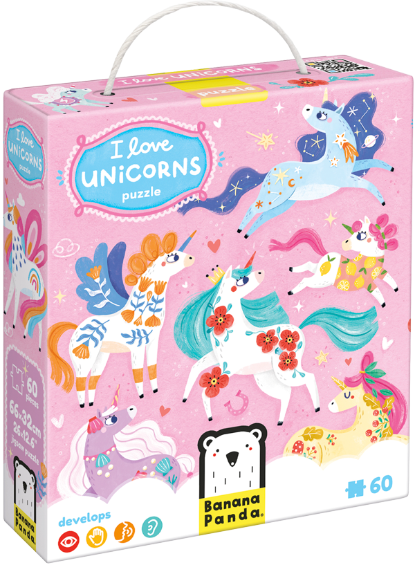 Puzzle I love Unicorns (60 piezas) 4+