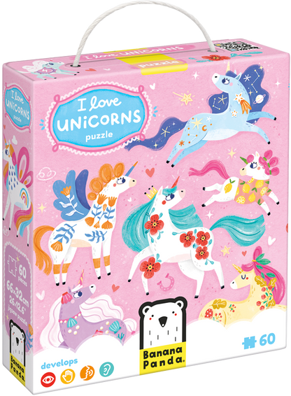Puzzle I love Unicorns (60 piezas) 4+