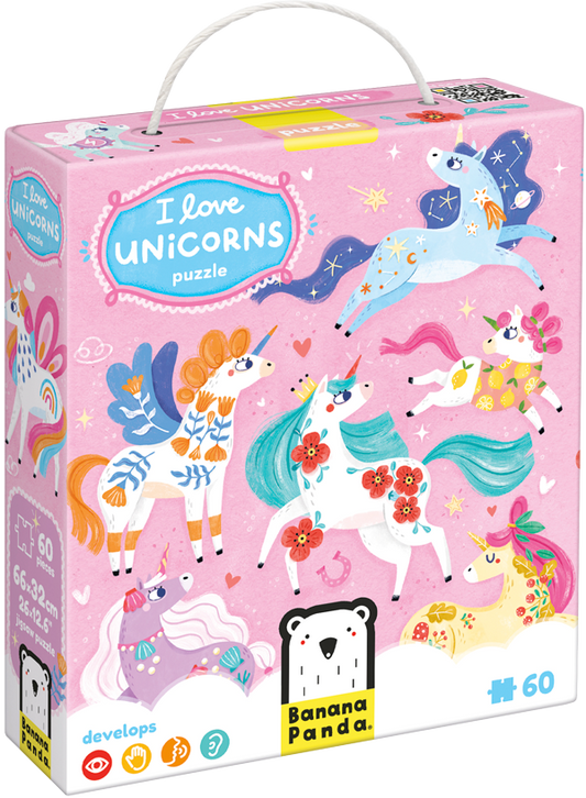 Puzzle I love Unicorns (60 piezas) 4+