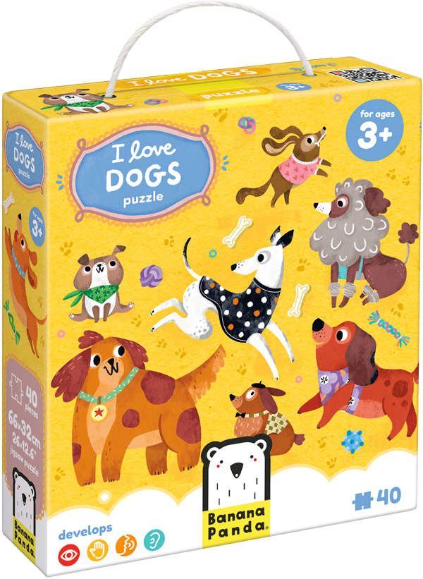 Puzzle I love Dogs (40 piezas) 3+